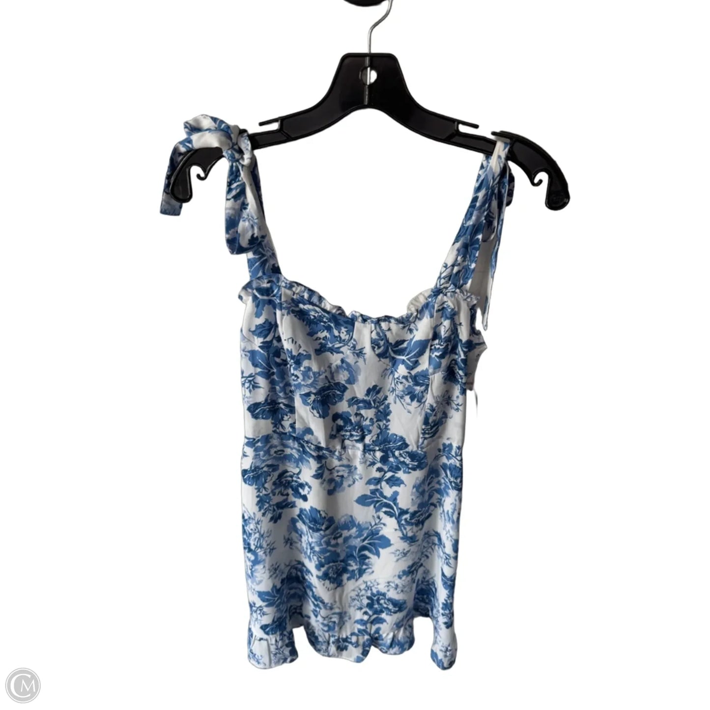 Dress Casual Short By Aqua In Blue & White, Size: L