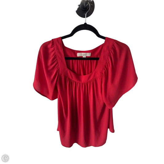 Top Short Sleeve By Loft In Orange, Size: Xs