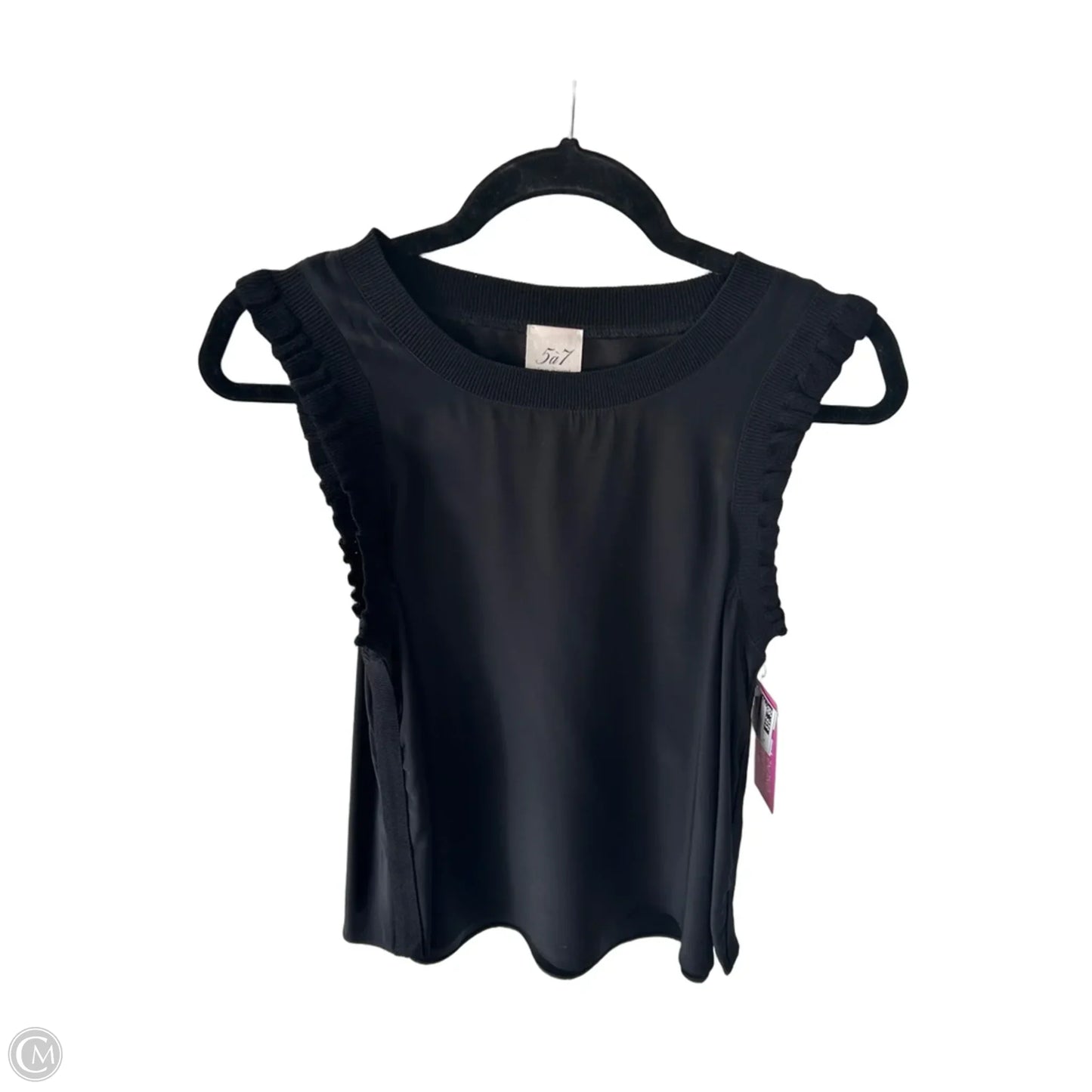 Top Sleeveless By Cinc A Sept In Black, Size: M