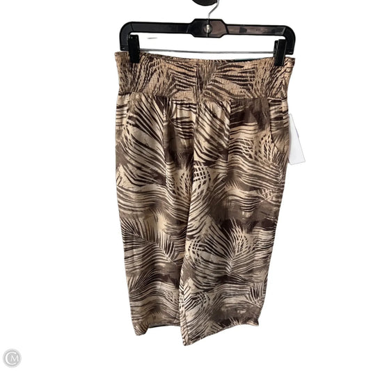 Pants Cropped By Simply Vera In Brown & Cream, Size: 8