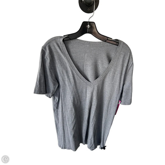 Athletic Top Short Sleeve By Lululemon In Grey, Size: M