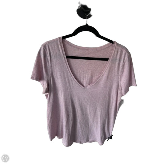 Athletic Top Short Sleeve By Lululemon In Pink, Size: M