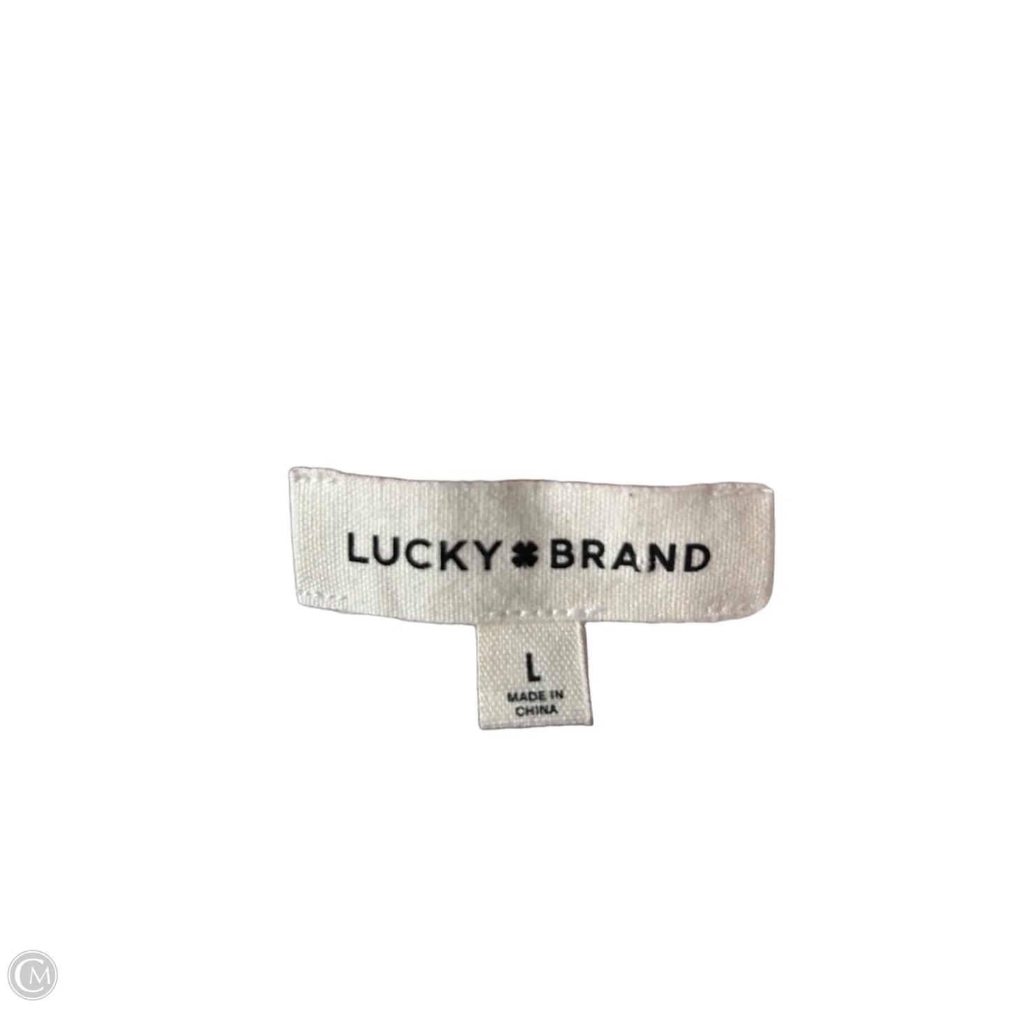 Vest Sweater By Lucky Brand In Blue & Red & White, Size: L