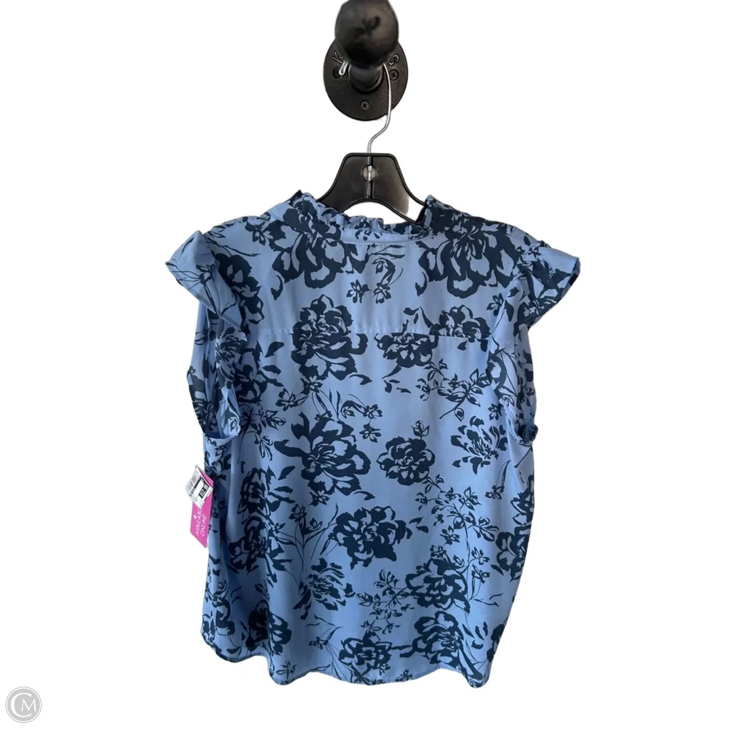 Top Short Sleeve By Ann Taylor In Blue, Size: M