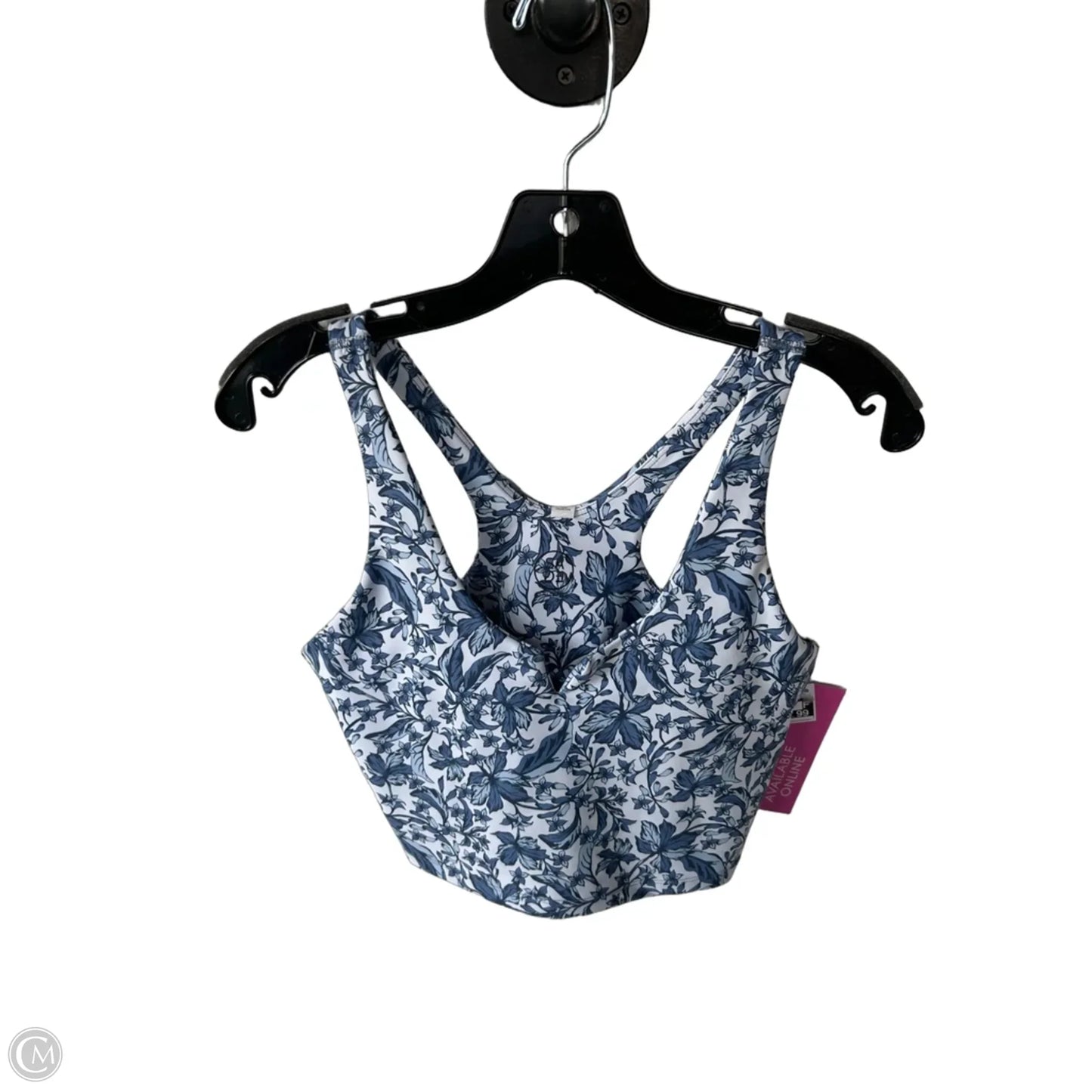 Athletic Bra By Sage In Blue & White, Size: L
