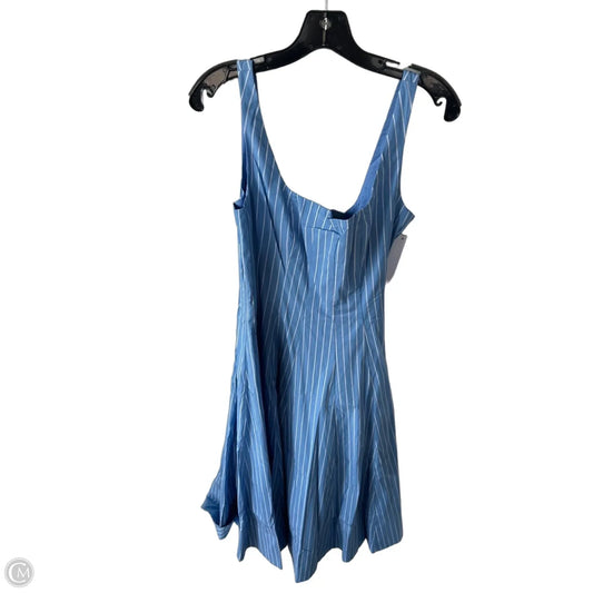 Dress Casual Midi By Clothes Mentor In Blue & White, Size: L