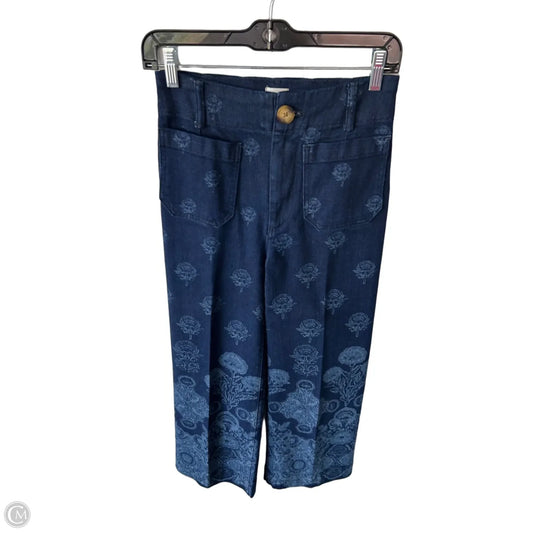 Jeans Wide Leg By Maeve In Blue Denim, Size: 0