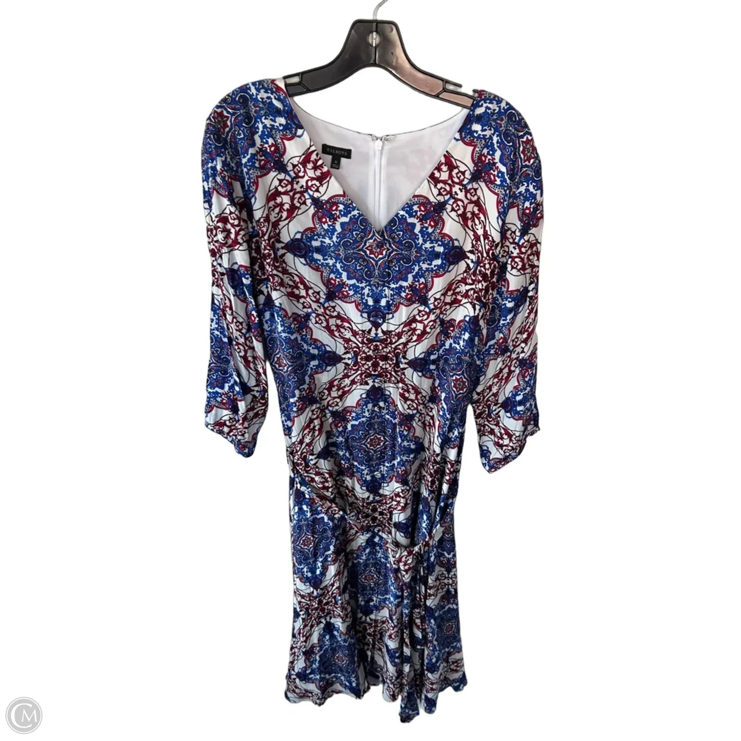 Dress Work By Talbots In Blue & Red & White, Size: Xl