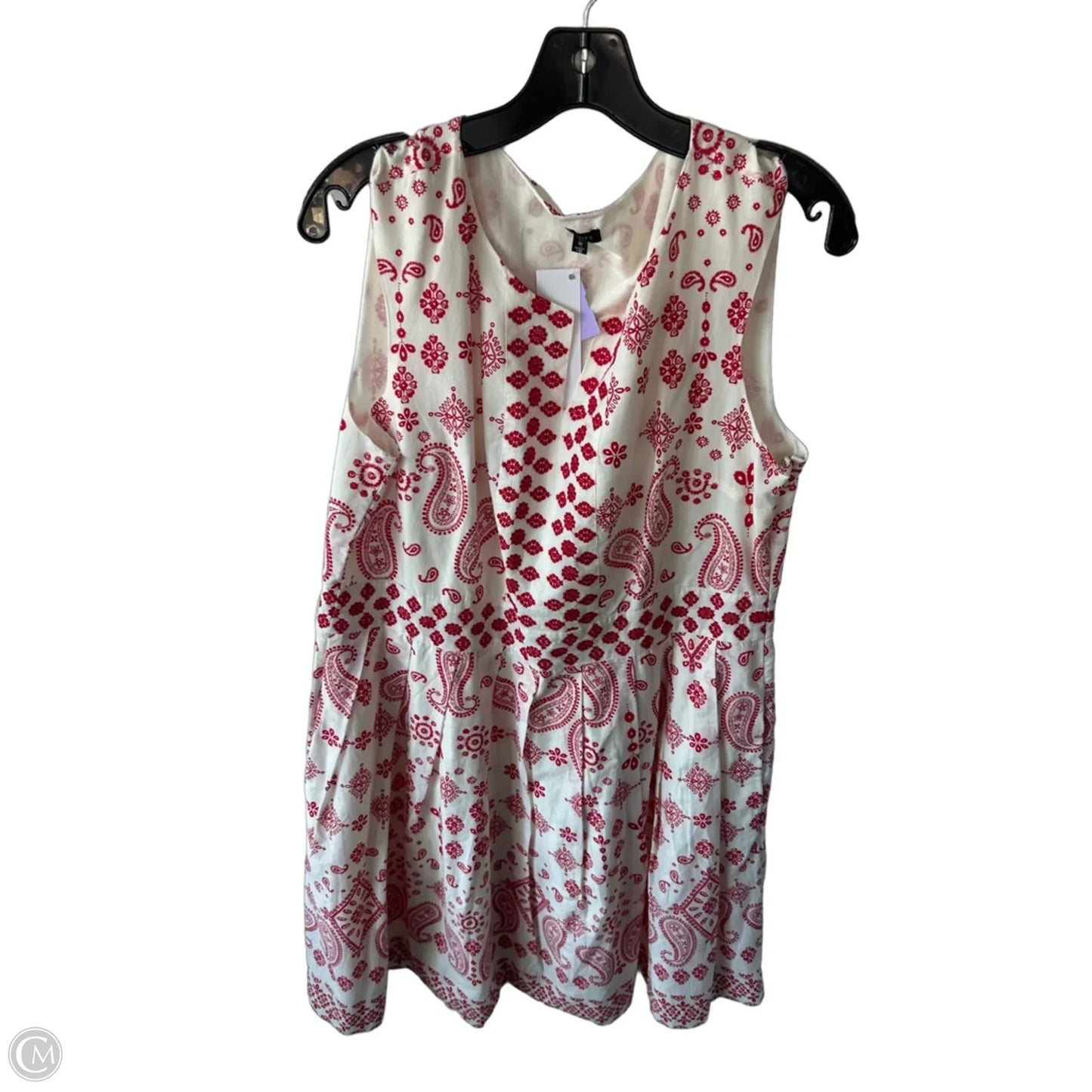 Dress Work By Talbots In Cream & Red, Size: Xl