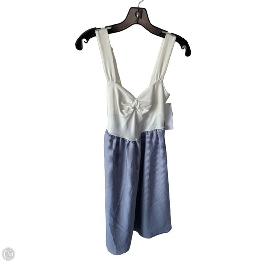 Dress Casual Midi By Altard State In Blue & White, Size: M