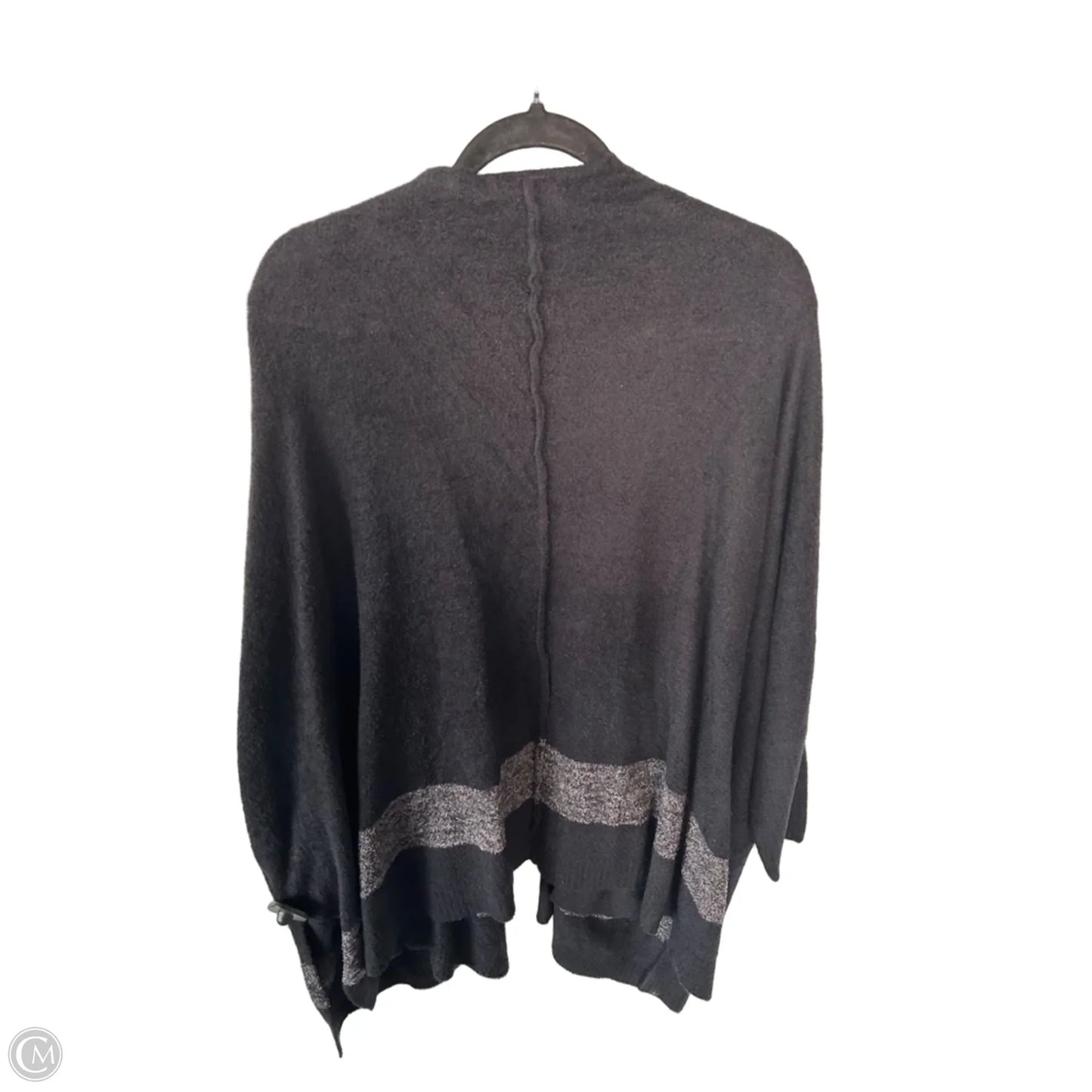Sweater Cardigan By Barefoot Dreams In Black & Grey, Size: Osfm
