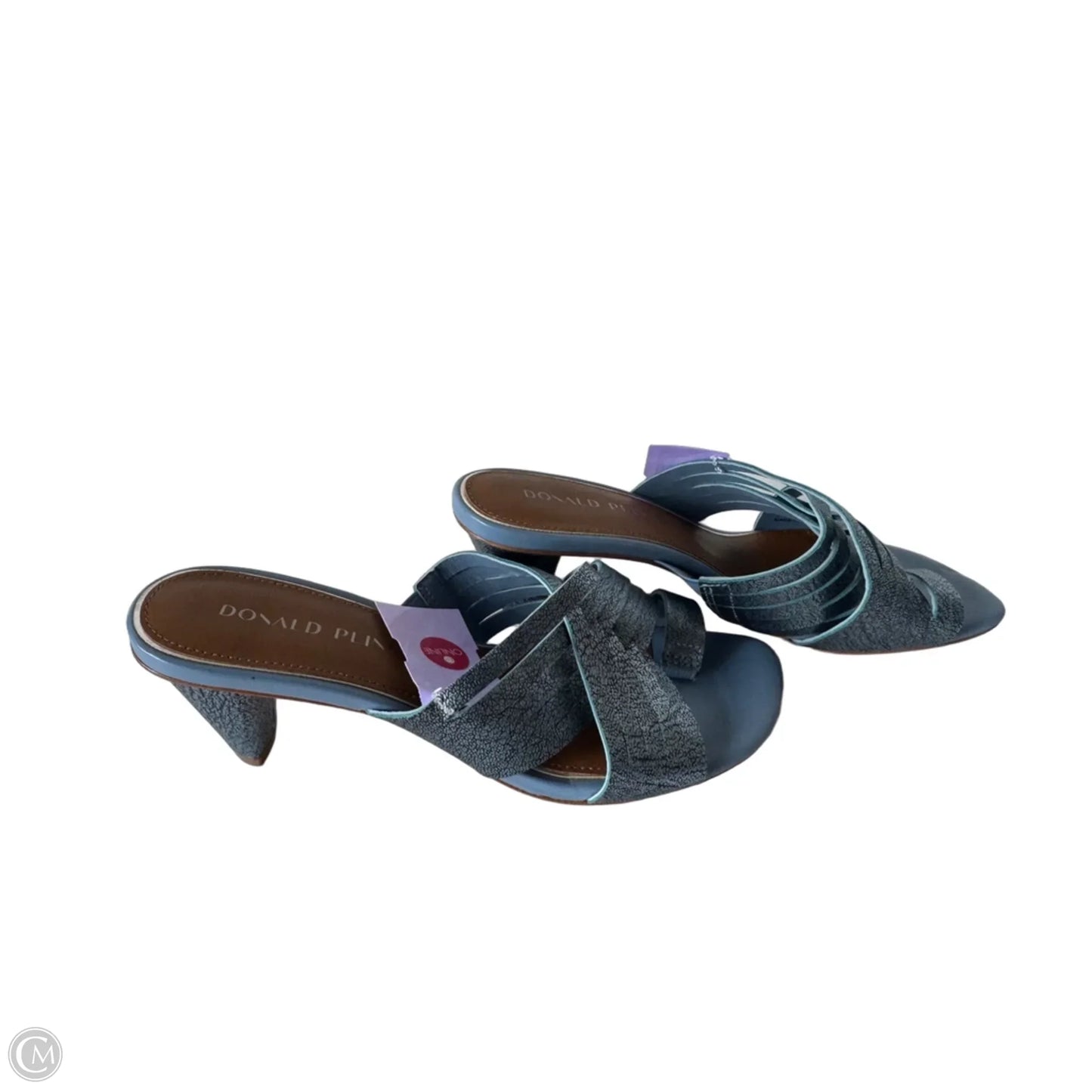 Sandals Heels Block By Donald Pliner In Blue, Size: 7