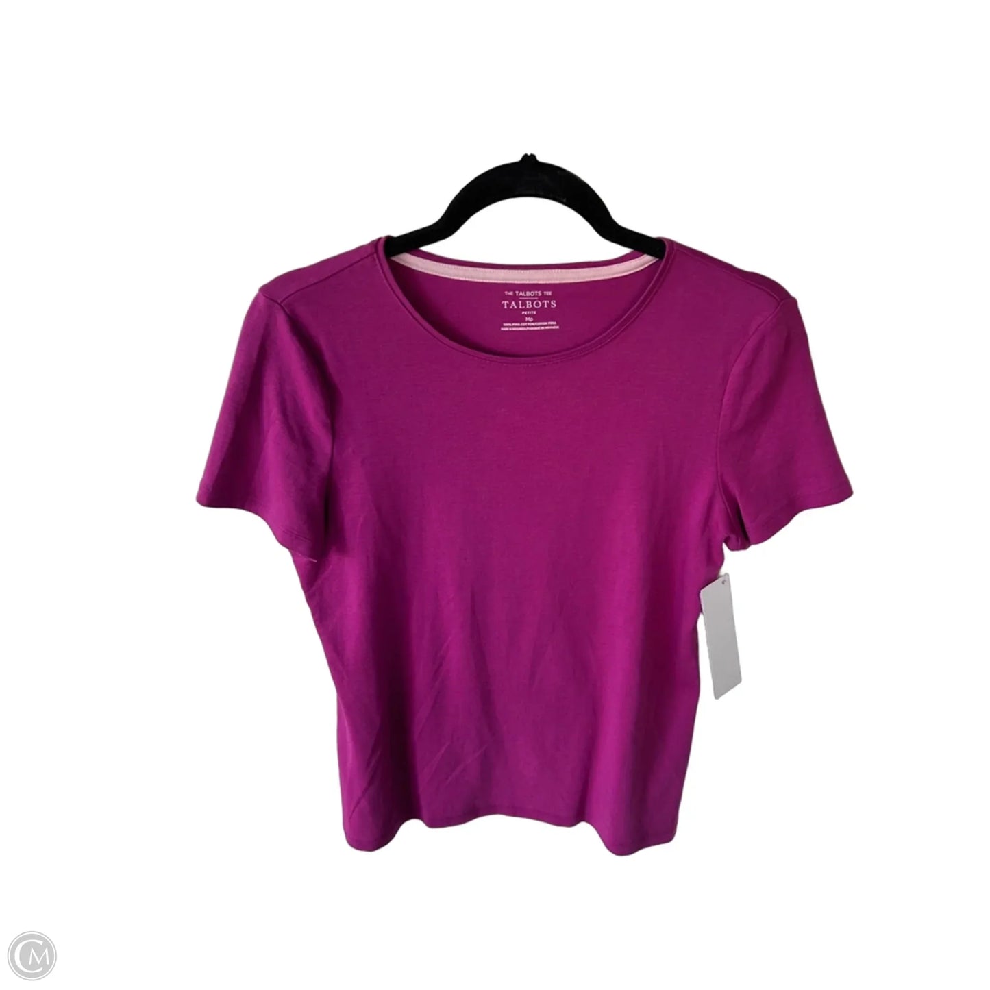 Top Short Sleeve Basic By Talbots In Pink, Size: Mp