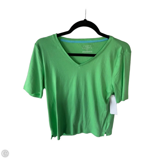 Top Short Sleeve Basic By Talbots In Green, Size: Lp