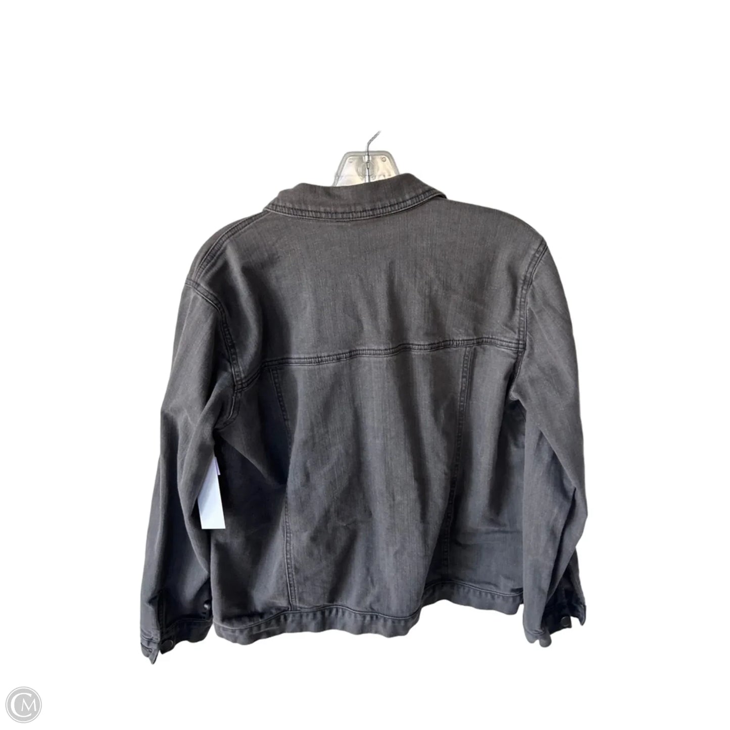 Jacket Denim By Eileen Fisher In Grey Denim, Size: S