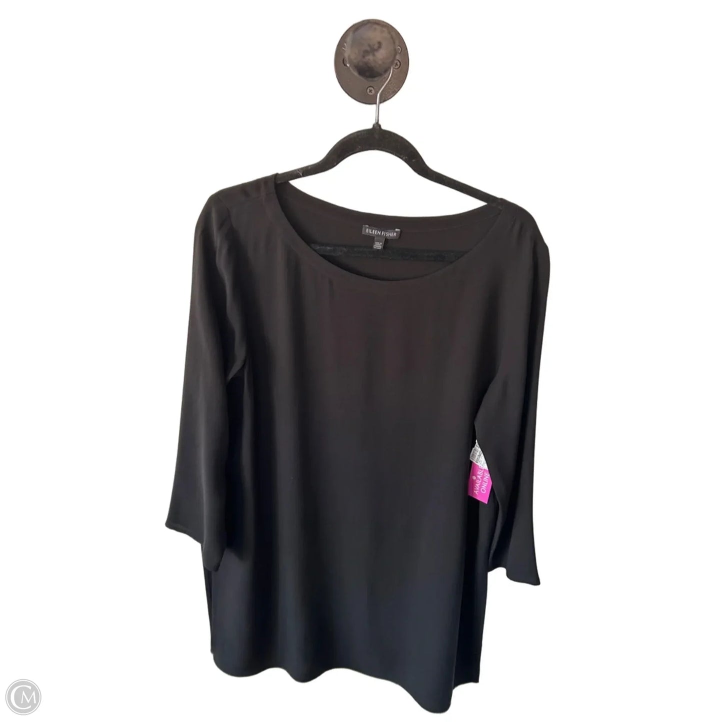 Tunic 3/4 Sleeve By Eileen Fisher In Black, Size: M
