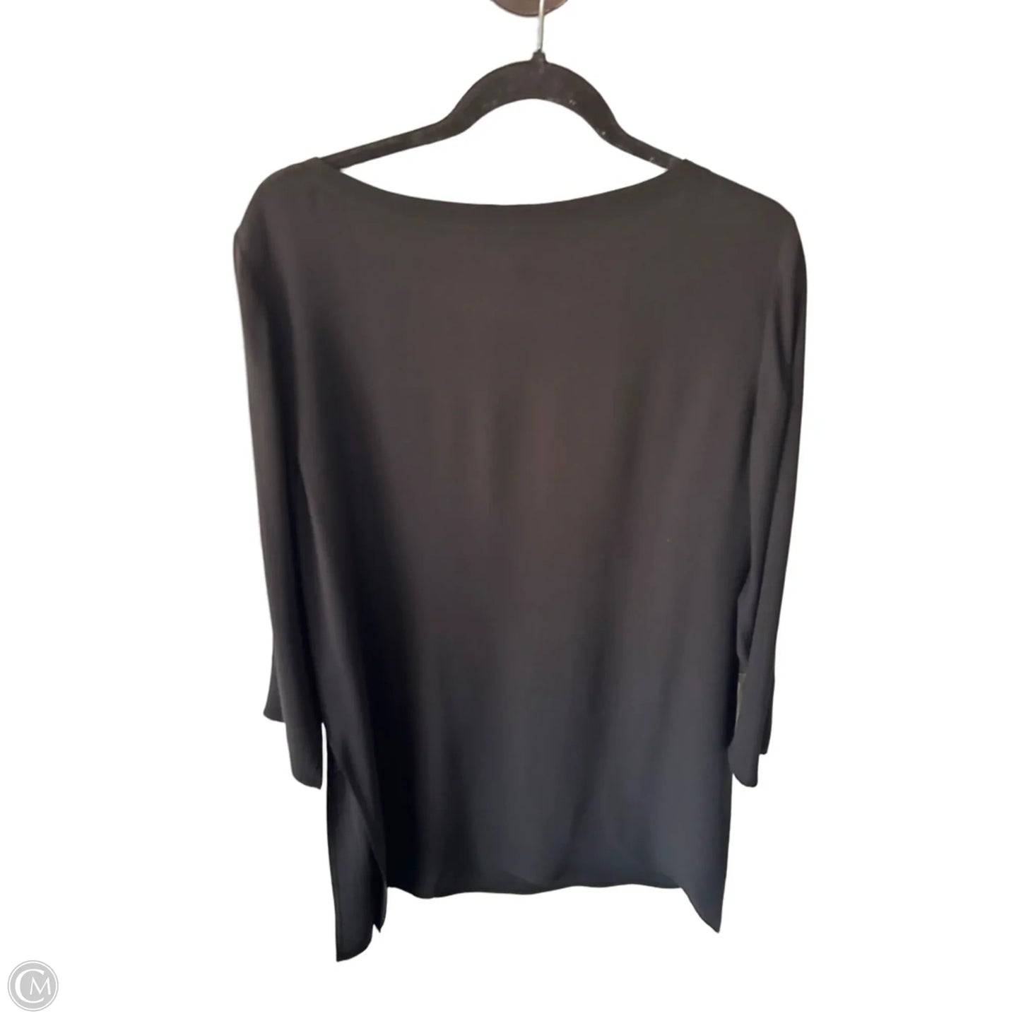 Tunic 3/4 Sleeve By Eileen Fisher In Black, Size: M