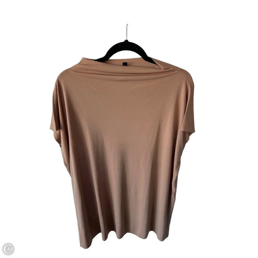 Top Short Sleeve By Eileen Fisher In Tan, Size: Mp