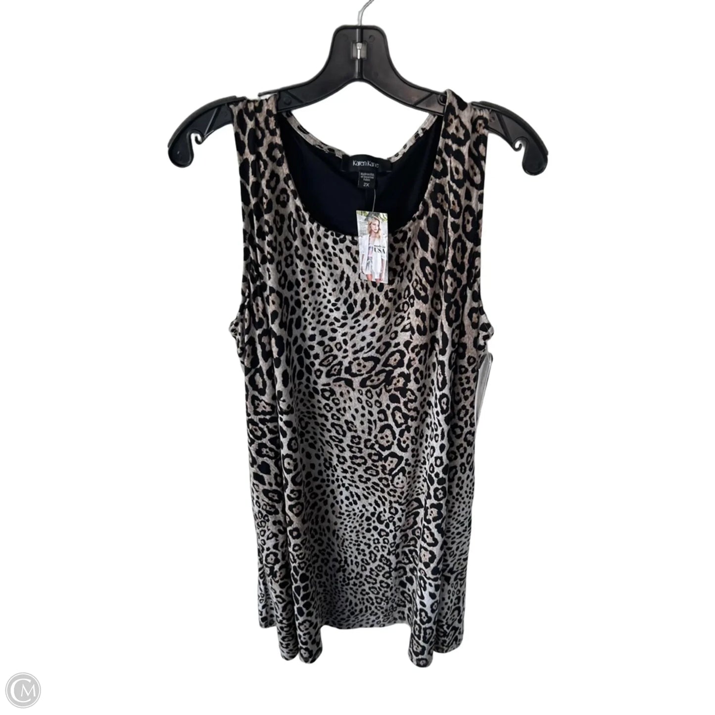 Dress Casual Short By Karen Kane In Black & Tan, Size: 2x