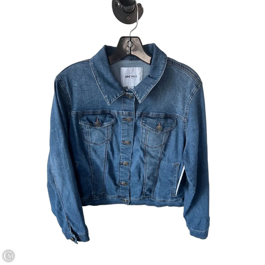 Jacket Denim By Nine West Apparel In Blue Denim, Size: Xl