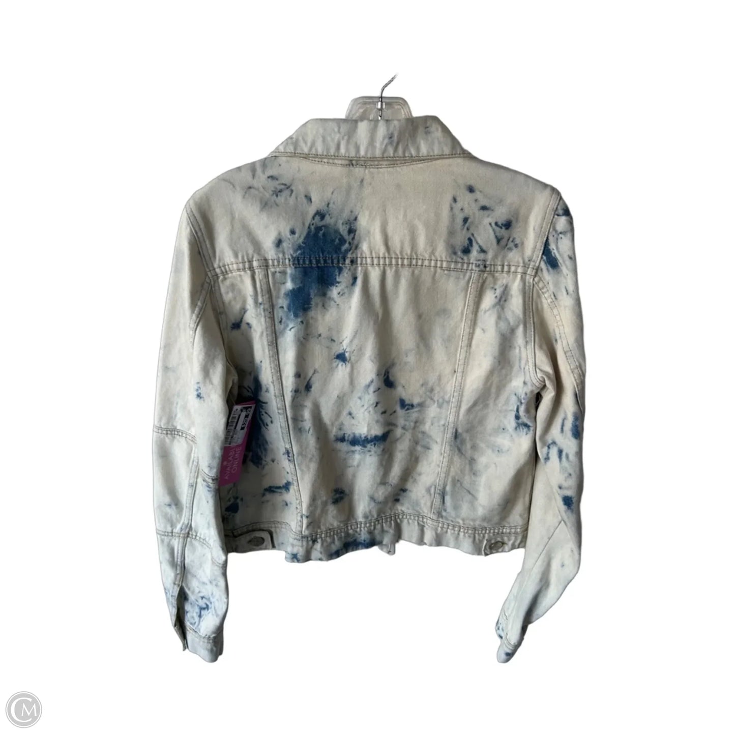 Jacket Denim By Free People In Blue & Cream, Size: S