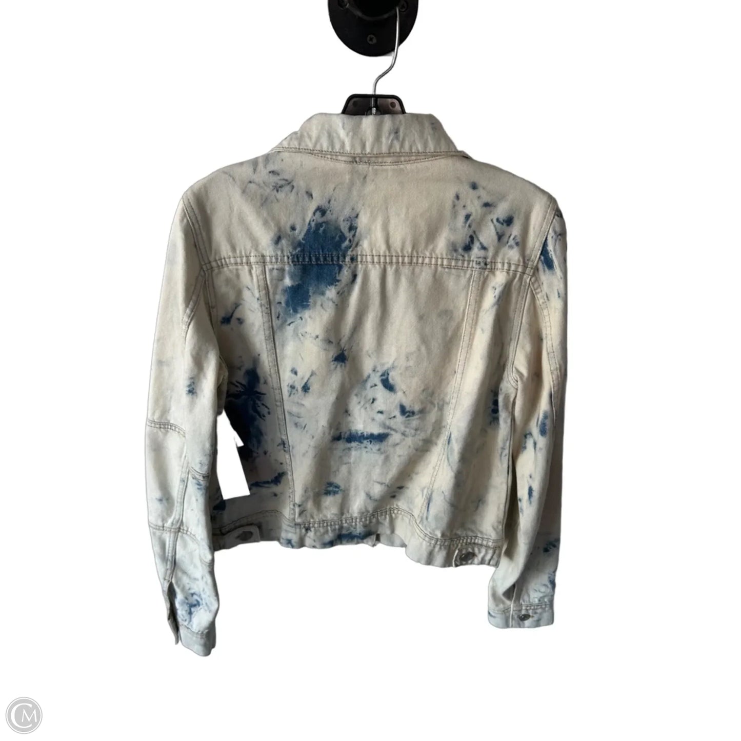 Jacket Denim By Free People In Blue & Cream, Size: S