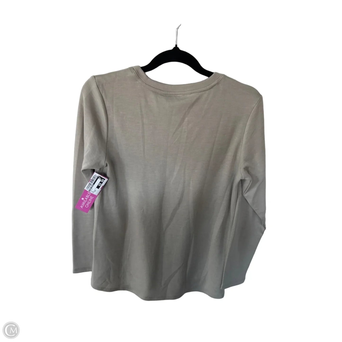 Top Long Sleeve By Susan Graver In Tan, Size: Xxs