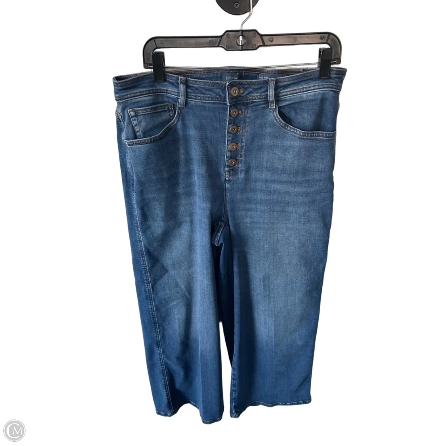 Jeans Wide Leg By J. Jill In Blue Denim, Size: 16