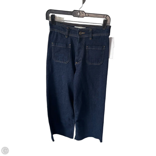 Jeans Wide Leg By Zara In Blue Denim, Size: 6