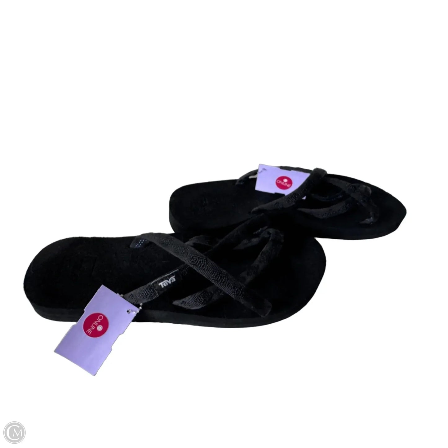 Sandals Flip Flops By Teva In Black, Size: 9