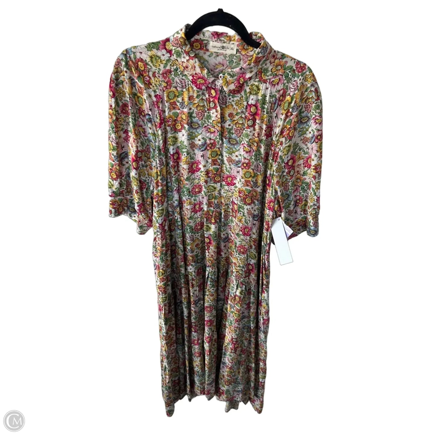 Dress Casual Maxi By Natural Life In Pink & Yellow, Size: Xl