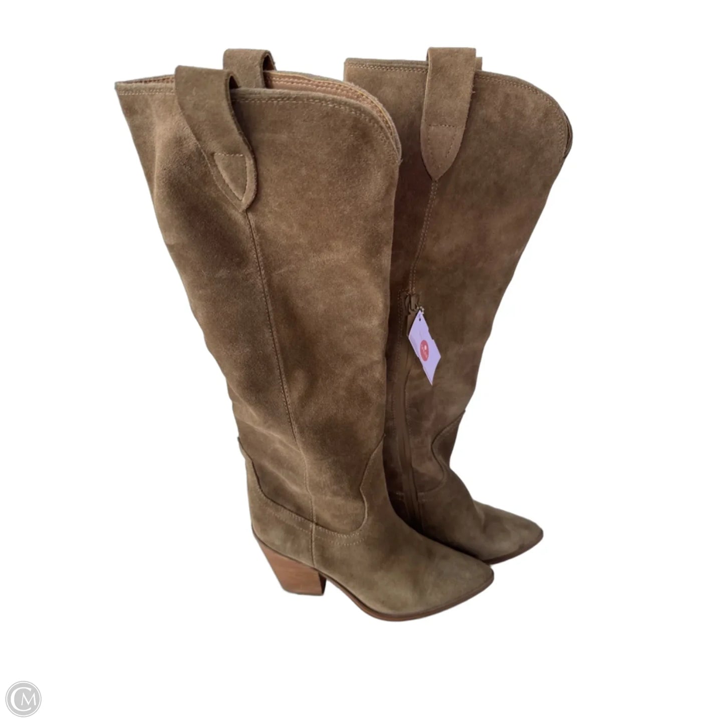 Boots Knee Heels By Blondo In Brown, Size: 7