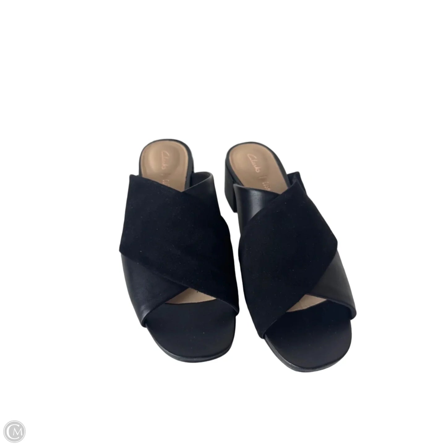 Sandals Heels Block By Clarks In Black, Size: 8.5