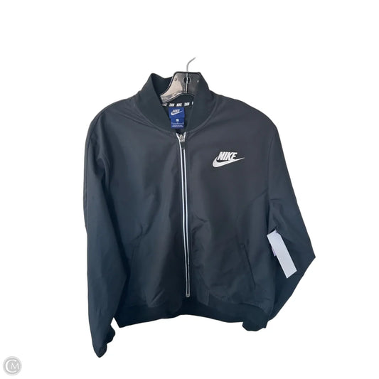 Athletic Jacket By Nike In Black, Size: L