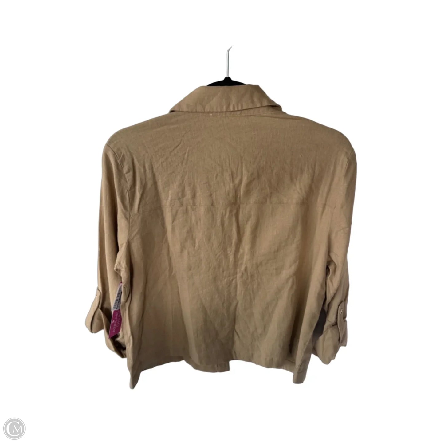 Top 3/4 Sleeve By Michael By Michael Kors In Tan, Size: M