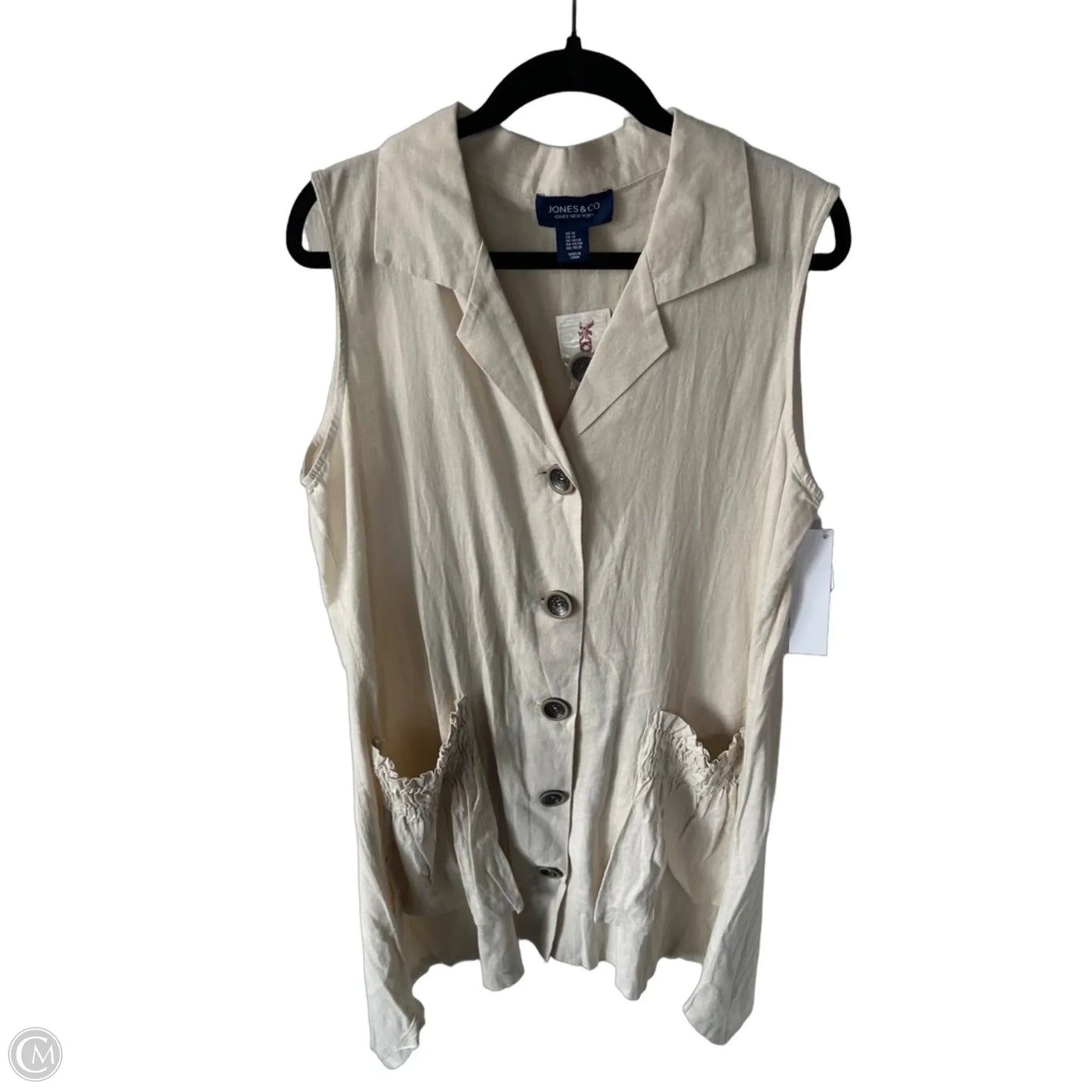 Dress Casual Midi By Jones And Co In Cream, Size: 1x