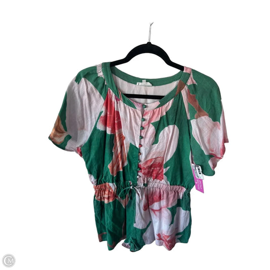Romper By Clothes Mentor In Green, Size: L