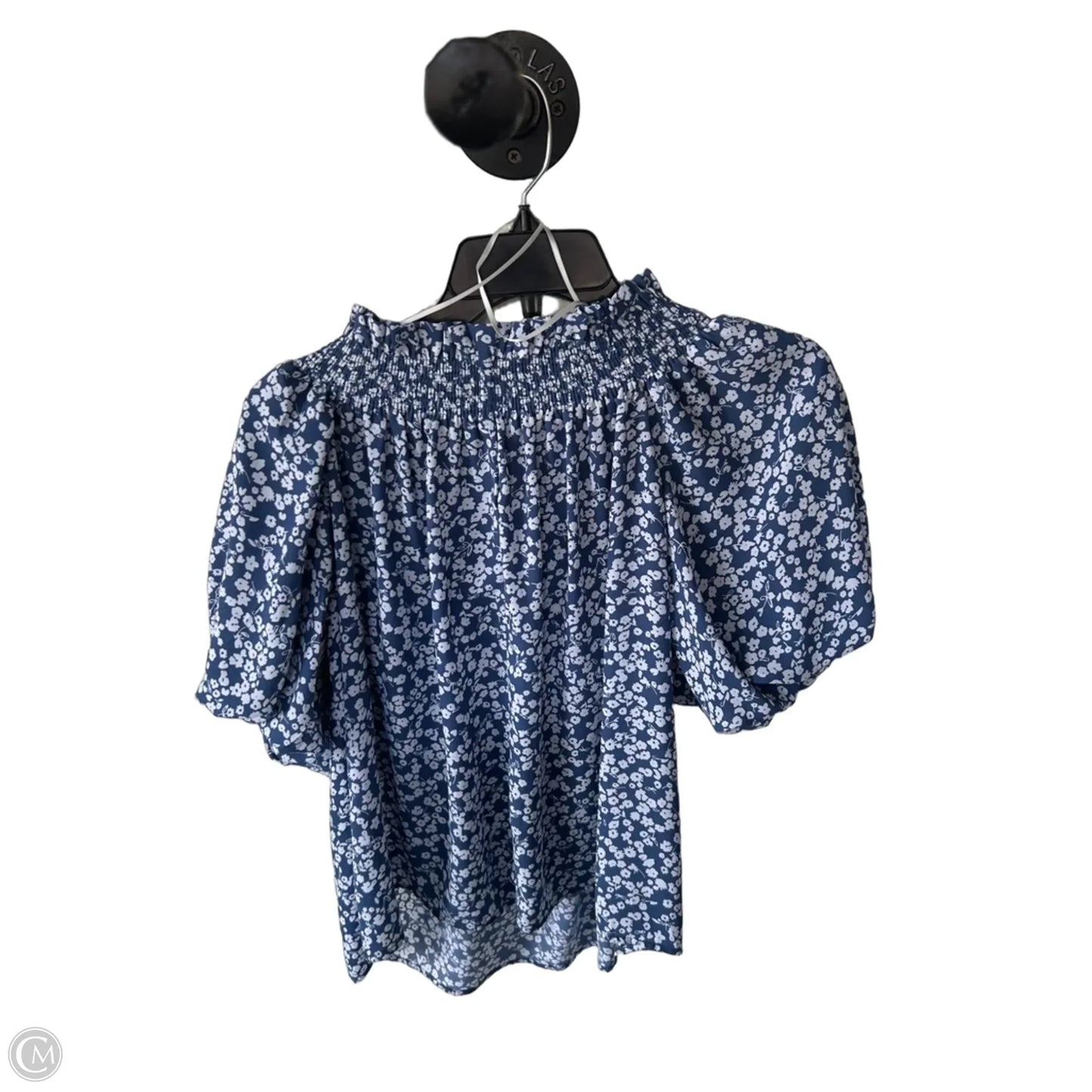 Top Short Sleeve By C And C In Blue & White, Size: S