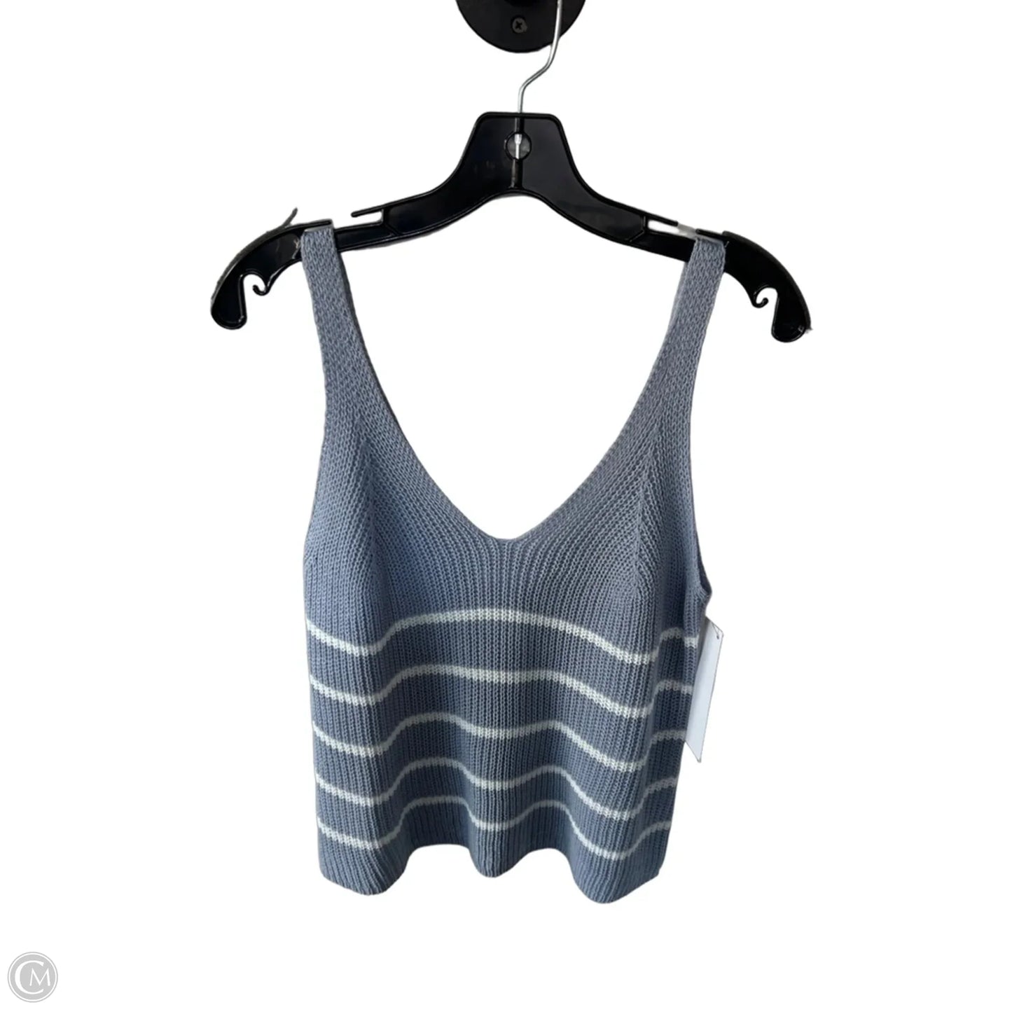 Vest Sweater By Gilli In Blue & White, Size: S