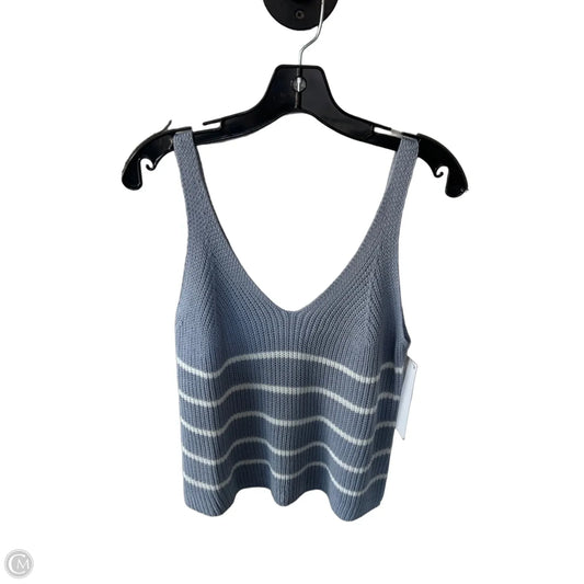 Vest Sweater By Gilli In Blue & White, Size: S