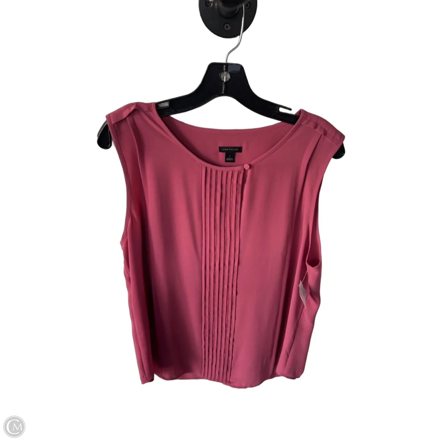 Top Sleeveless By Ann Taylor In Pink, Size: L
