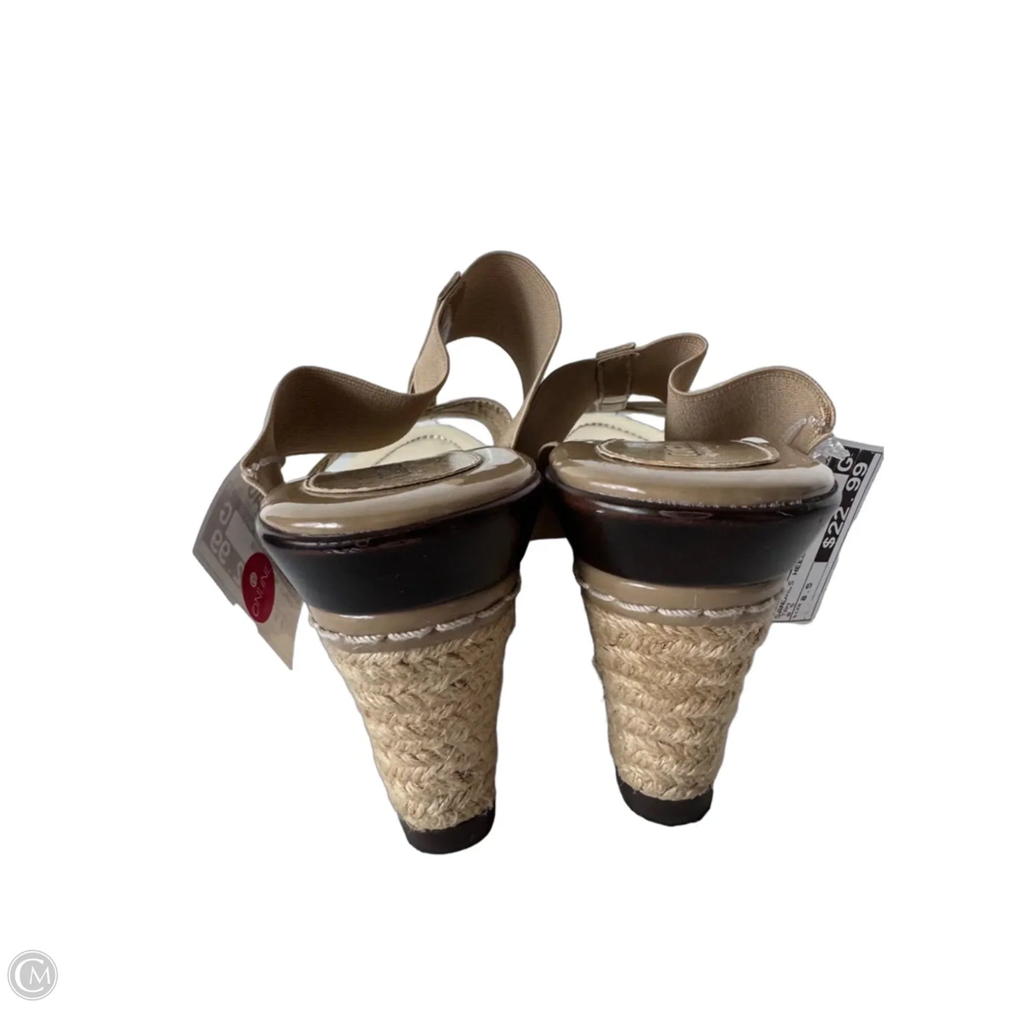 Sandals Heels Wedge By Charles By Charles David In Tan, Size: 8.5