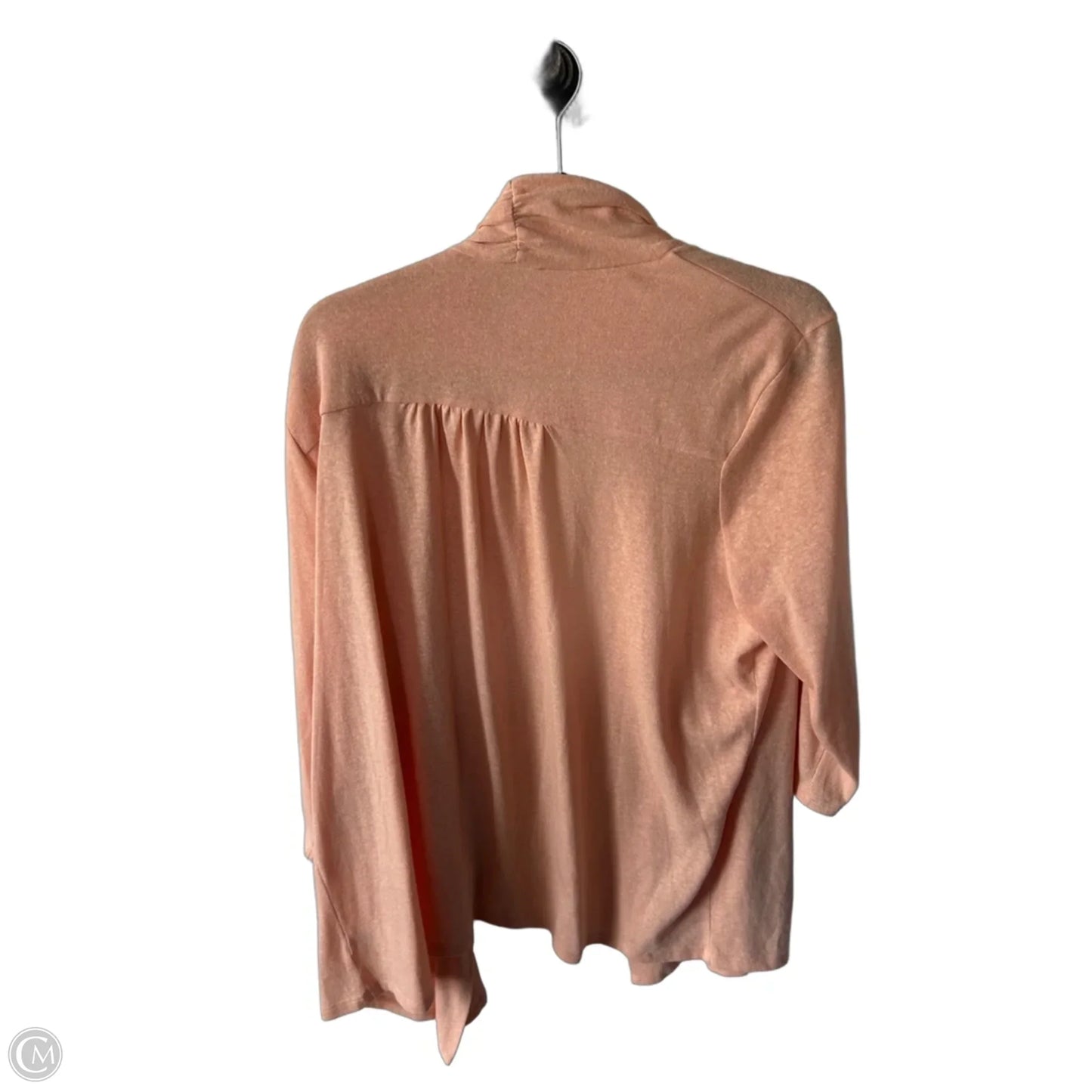 Sweater Cardigan By Talbots In Peach, Size: 2x