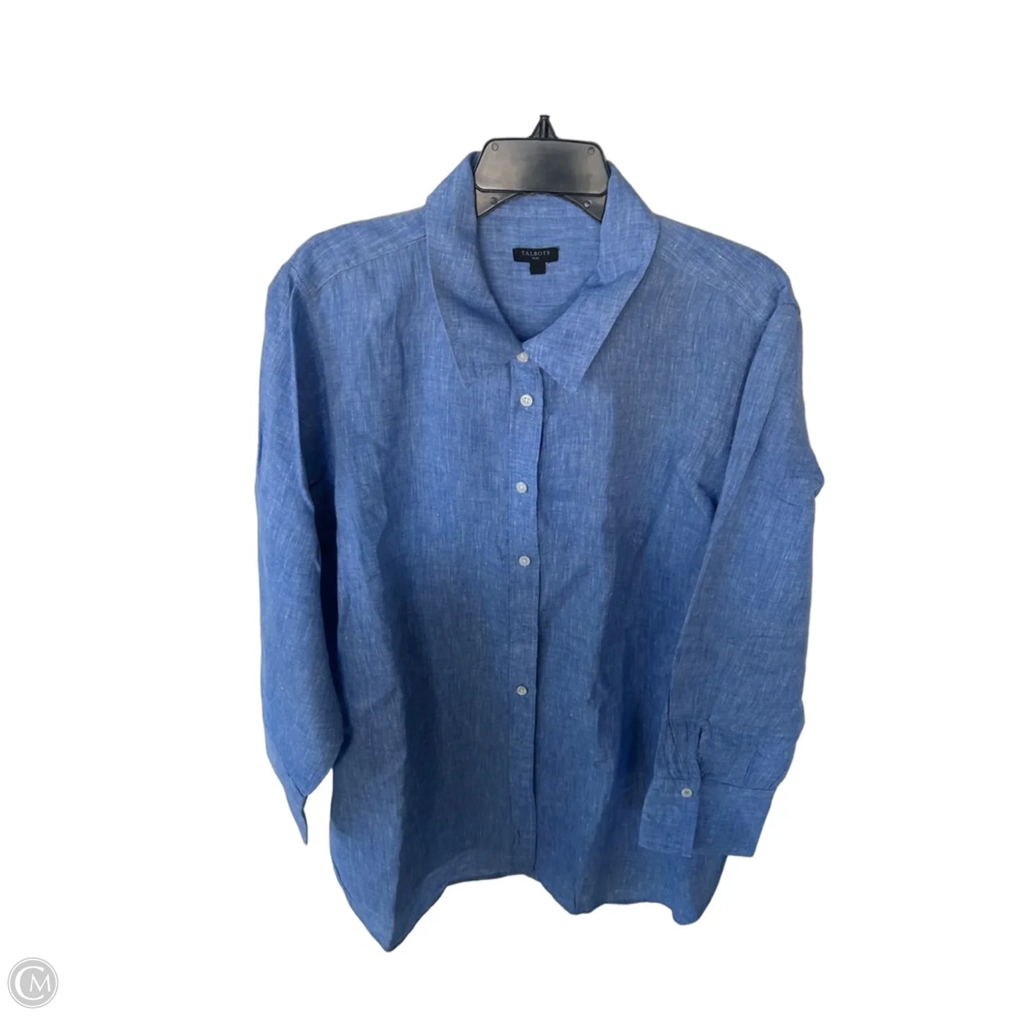 Top Long Sleeve By Talbots In Blue, Size: 2x
