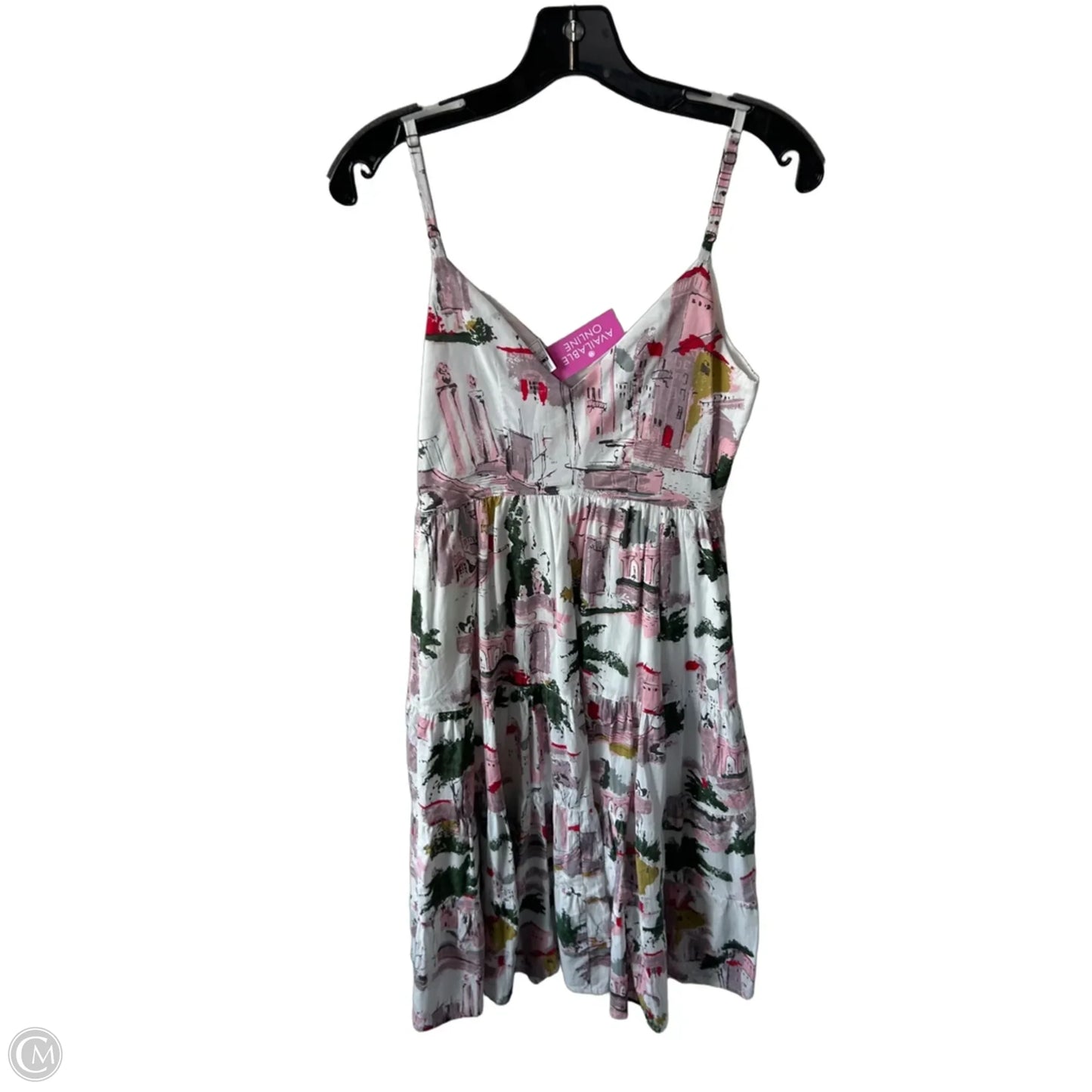 Dress Casual Midi By Cmc In Pink & White, Size: Xs