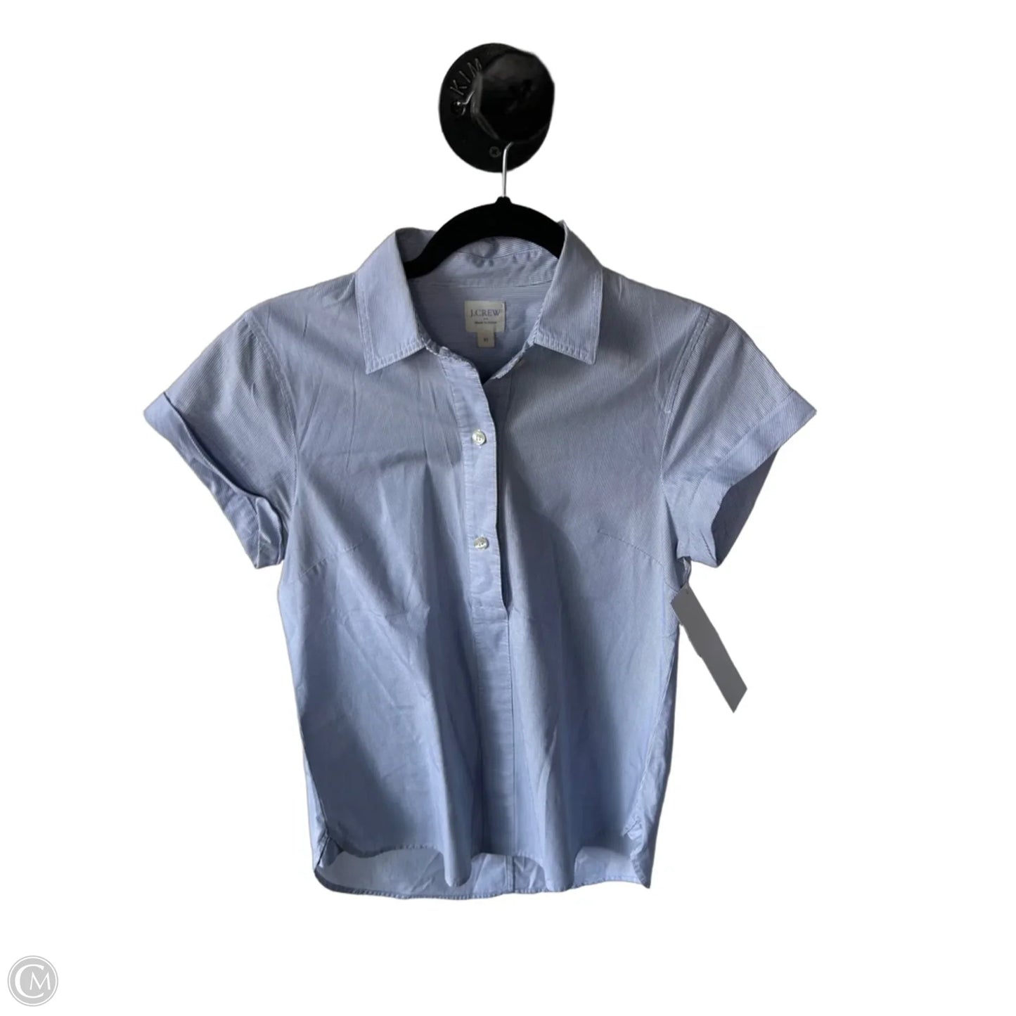 Top Short Sleeve By J. Crew In Blue & White, Size: Xs
