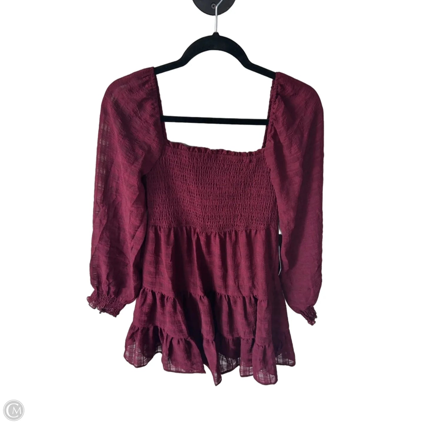 Dress Casual Short By Clothes Mentor In Maroon, Size: M