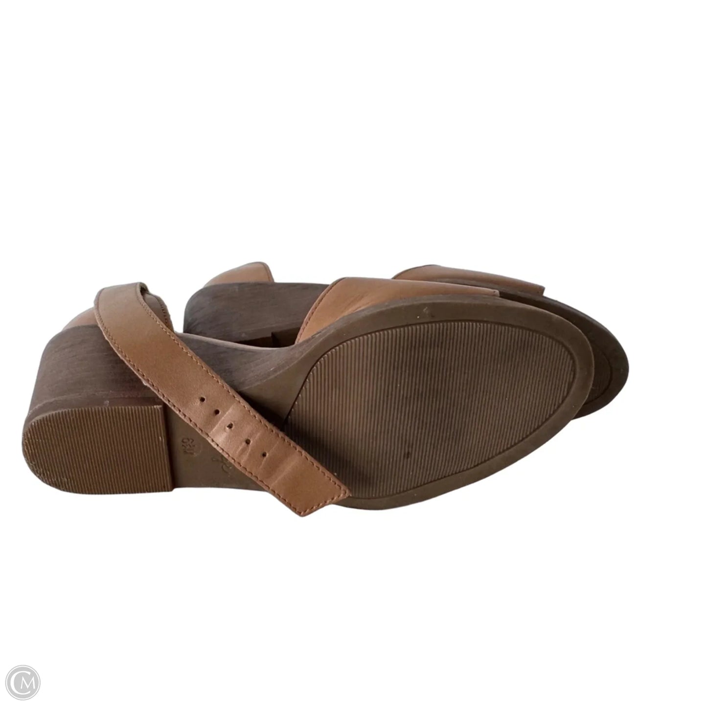 Sandals Heels Wedge By Crown Vintage In Brown, Size: 6.5