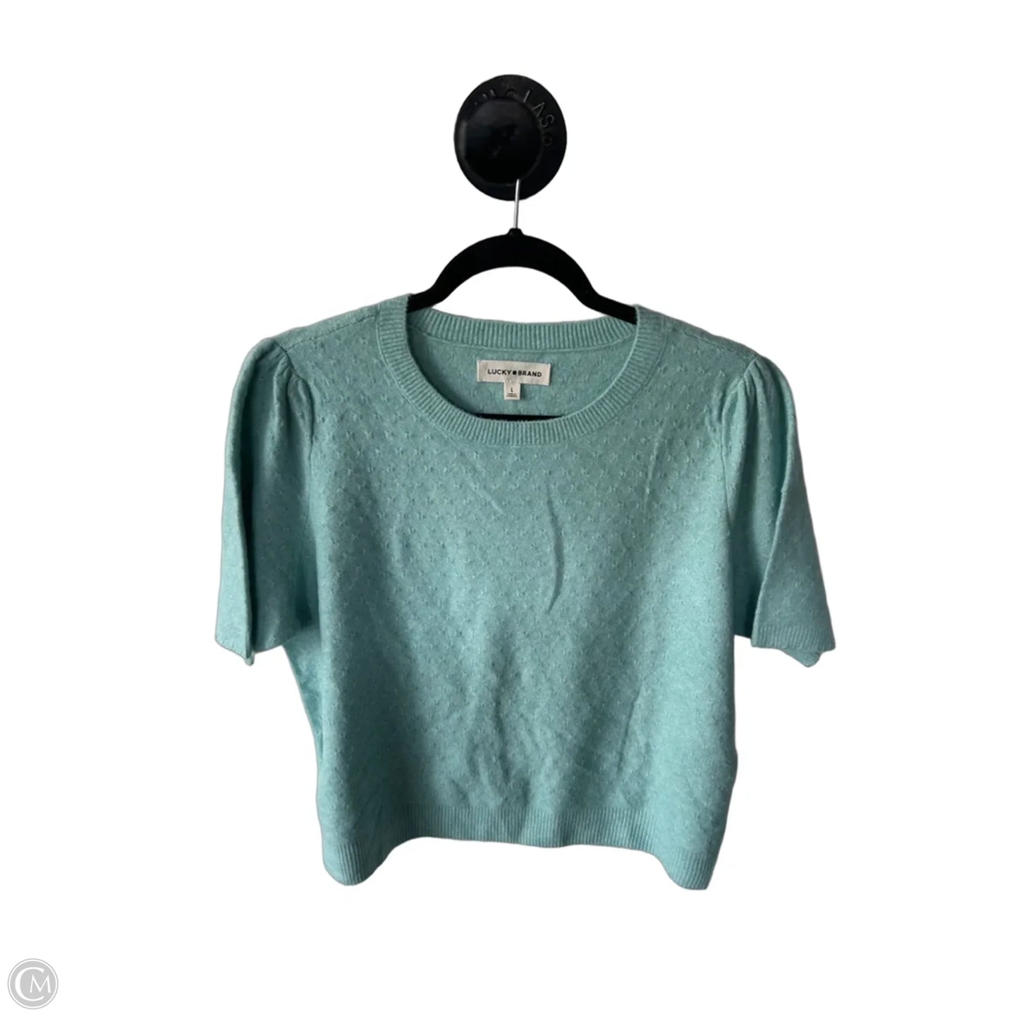 Sweater Short Sleeve By Lucky Brand In Blue, Size: L