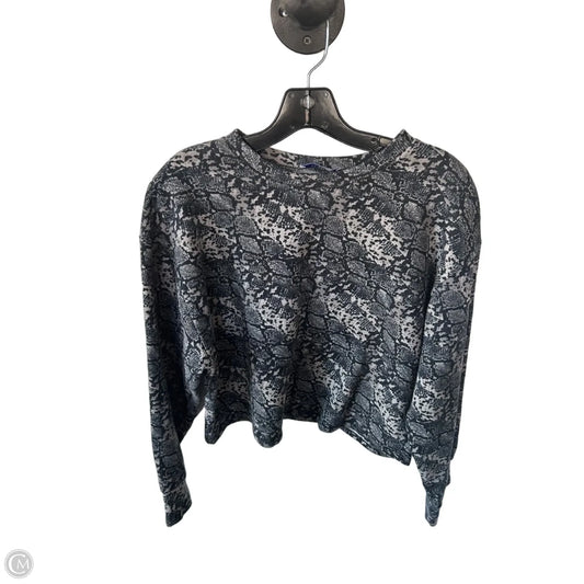 Sweatshirt Crewneck By Zara In Black & Tan, Size: M